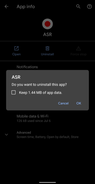 Android 10 允许卸载应用程序后保留其数据